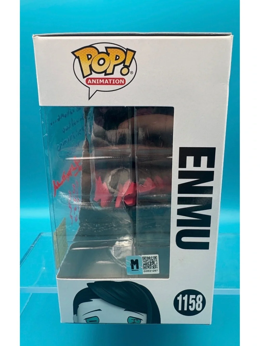 Landon McDonald signed Enmu Demon Slayer shared Sticker Funko pop 1158 MAS COA